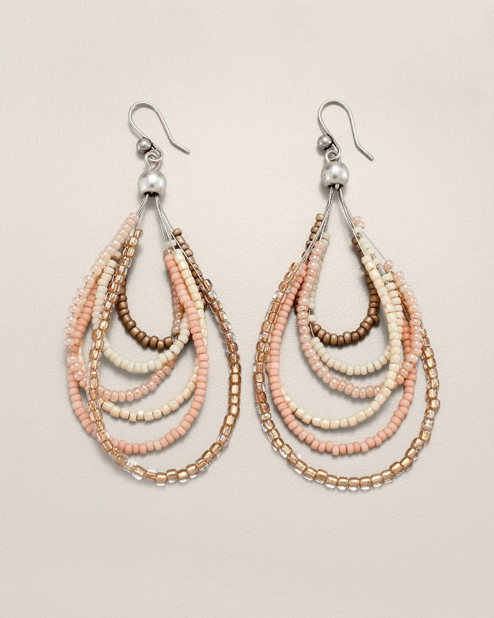 Серьги кольца из бисера