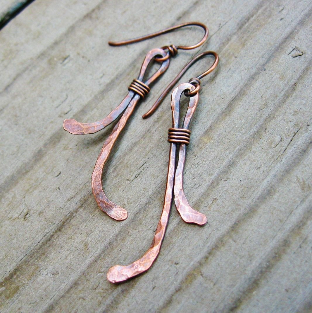 Серьги рыбки из проволоки