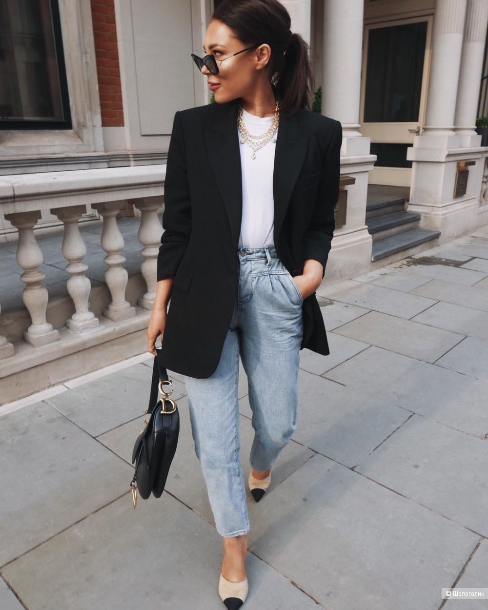 Пиджак оверсайз в клетку Zara