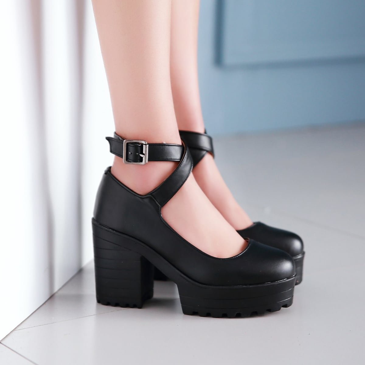Туфли Mary Jane platform Shoes from yesstyie
