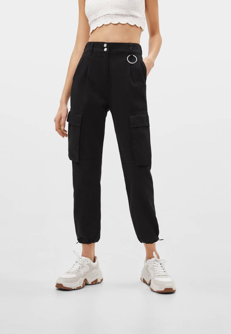 Bershka брюки трикотажные женские джоггеры