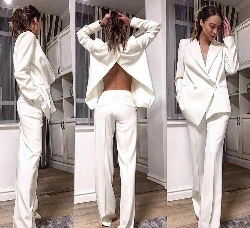 Красный брючный костюм Zara