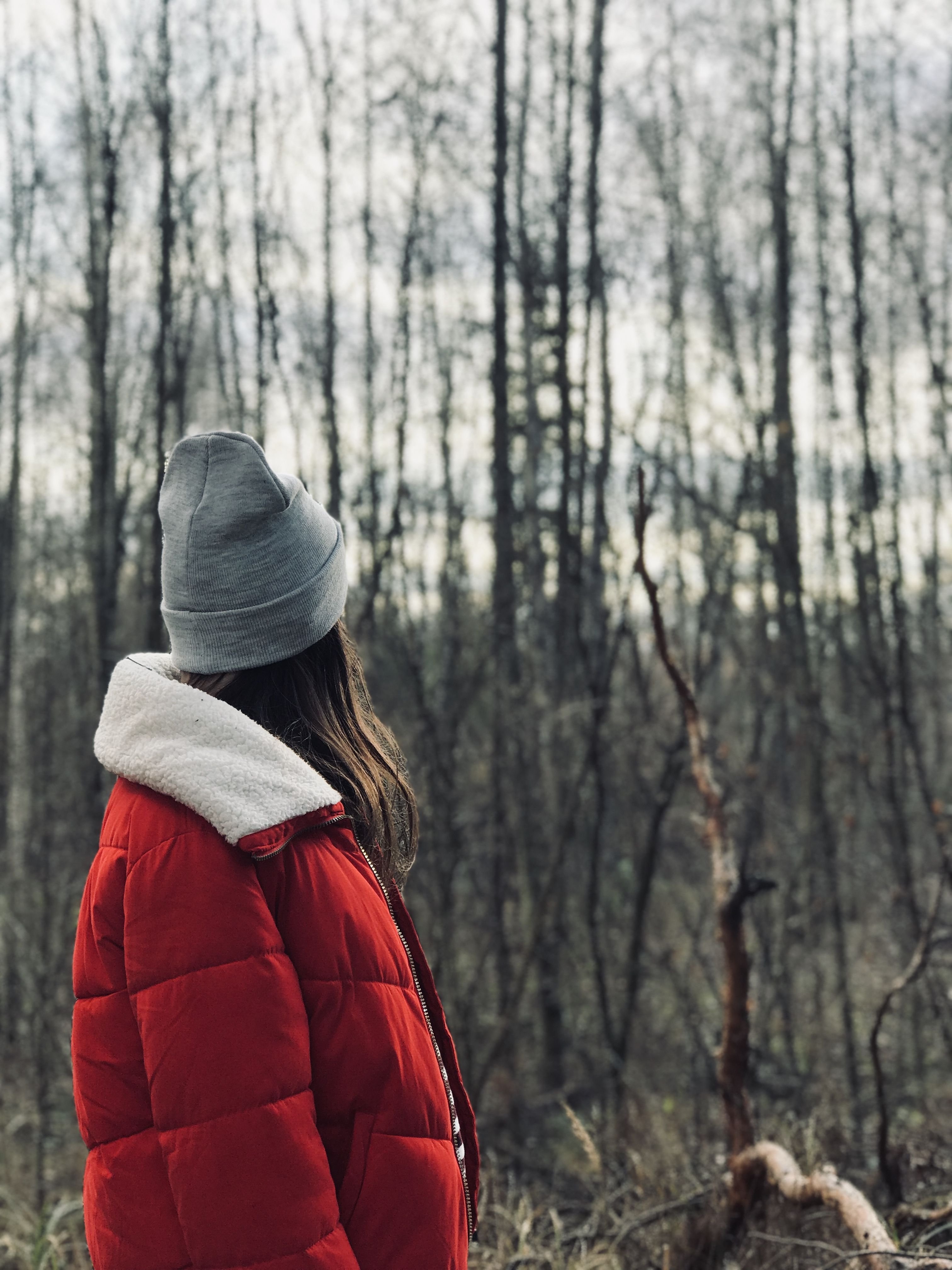 Фото девушек зима спиной. Девушка в зимнем лесу. Девушка зимой со спины. Девушка в куртке. Девушка в лесу со спины.