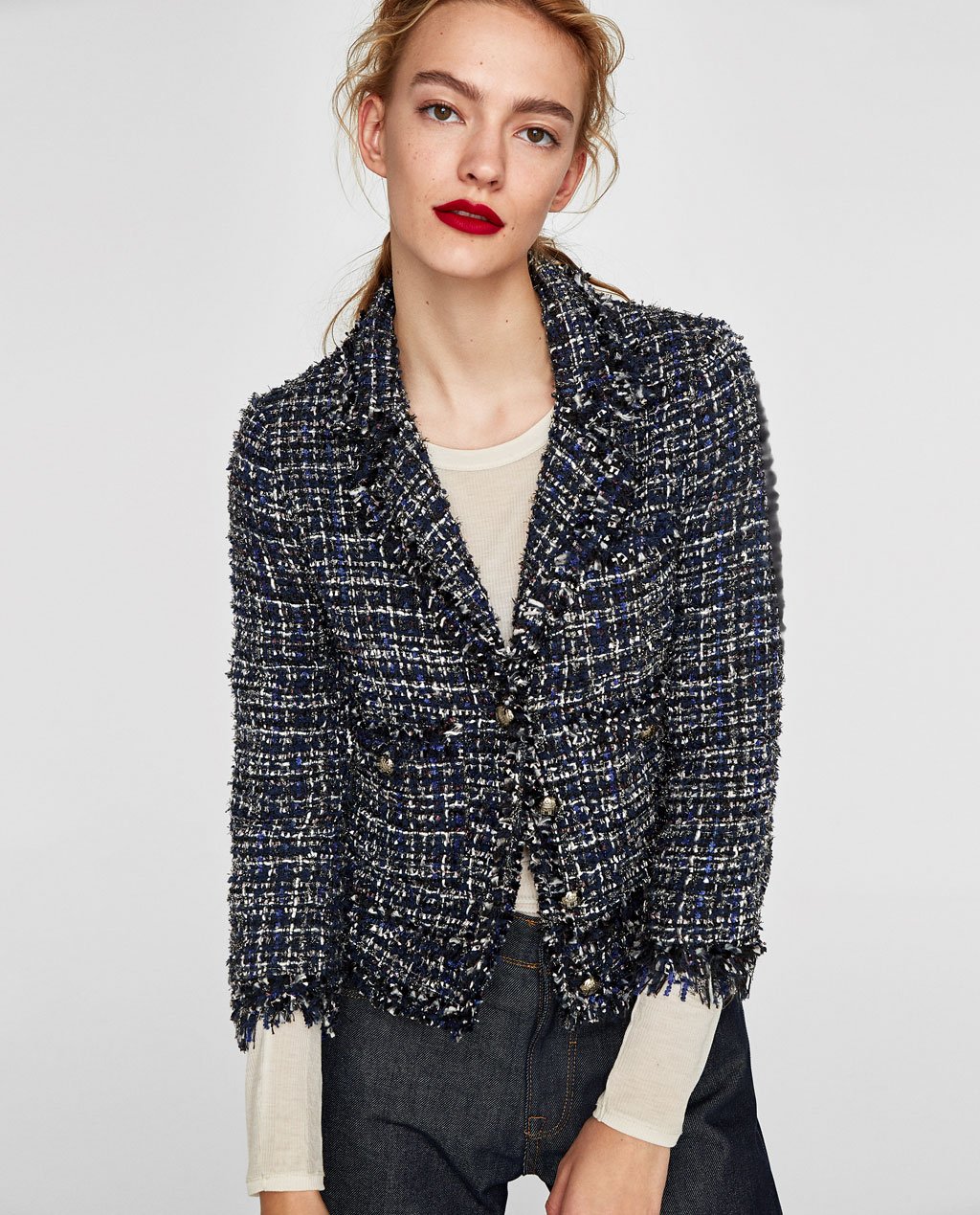 Твидовый блейзер Zara