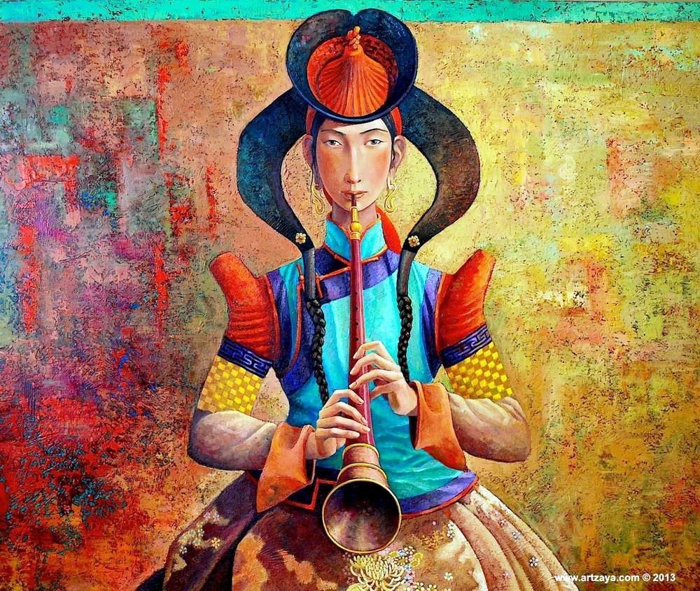 Художник Заясайхан Самбуу