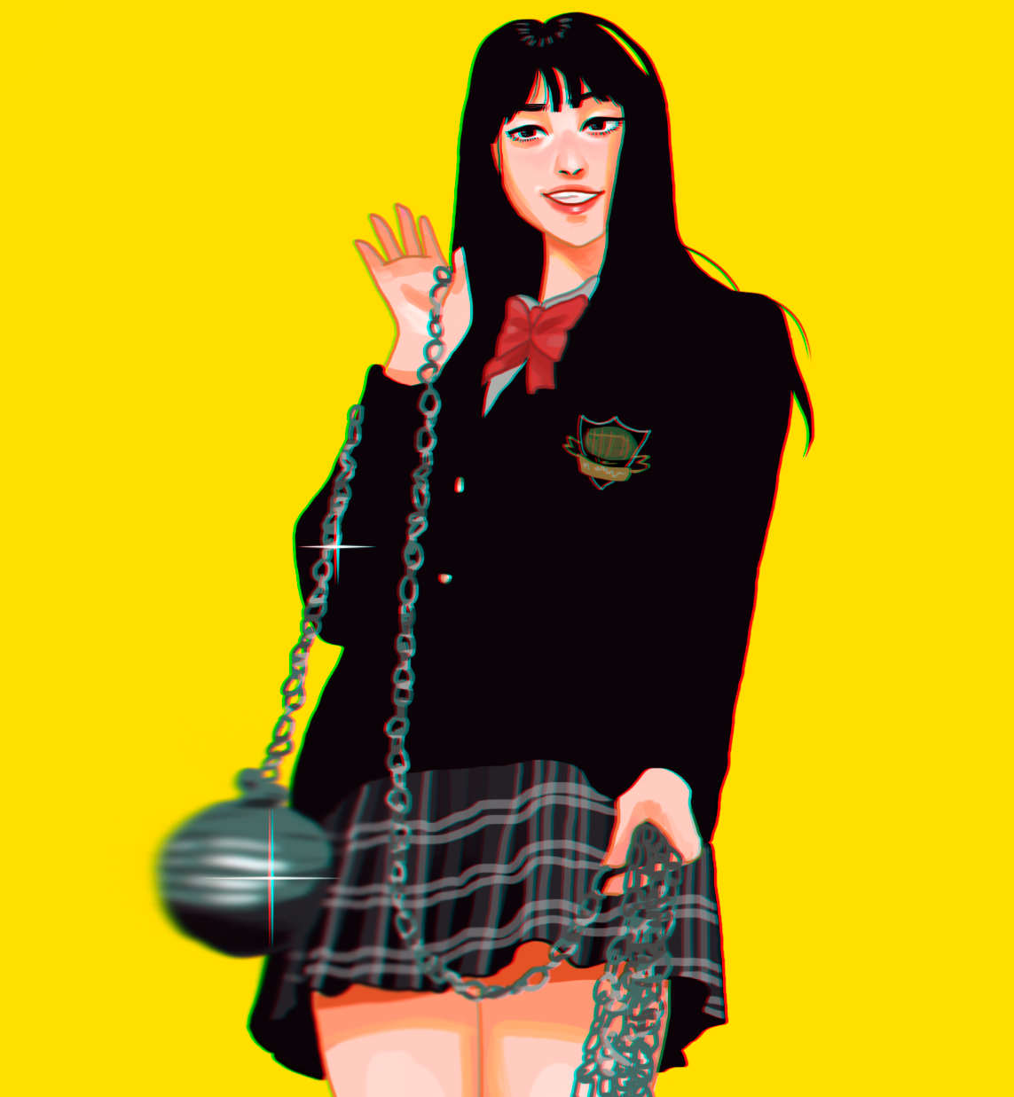 Гого факми. Chiaki Kuriyama Гого Юбари.