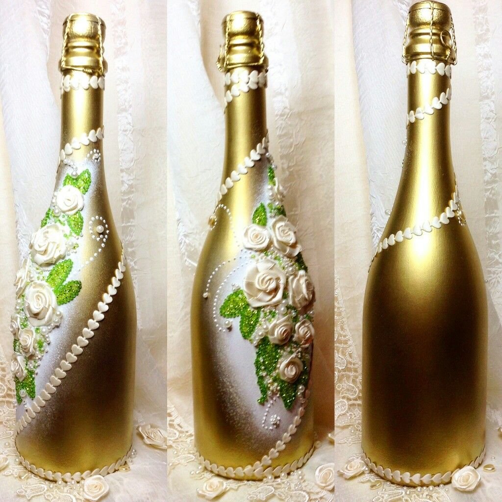 Декупаж Бутылки Шампанского На Свадьбу