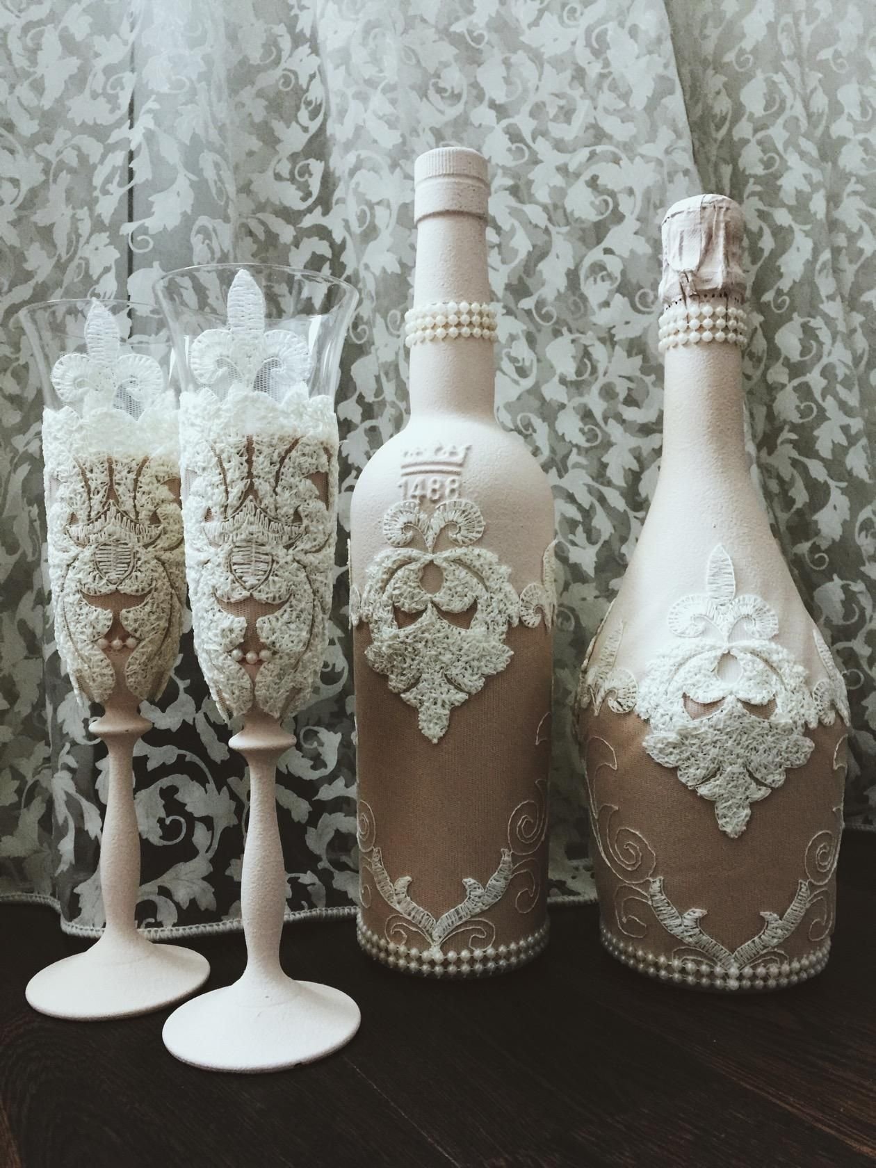Декупаж Бутылки Шампанского На Свадьбу