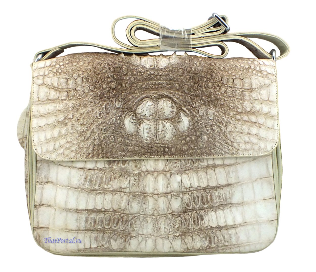 Genuine Crocodile woman Satchel Grey