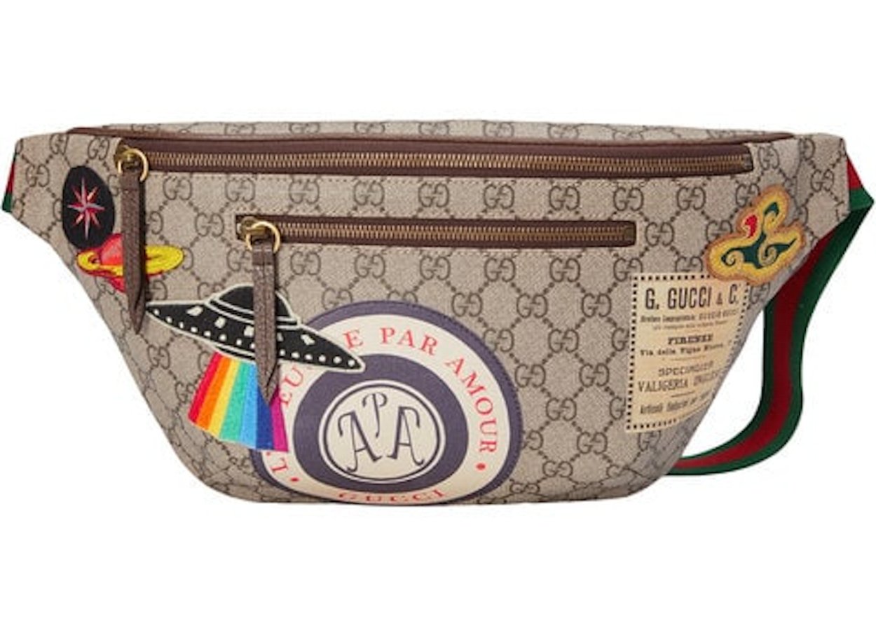 Поясная сумка Gucci Print из кожи