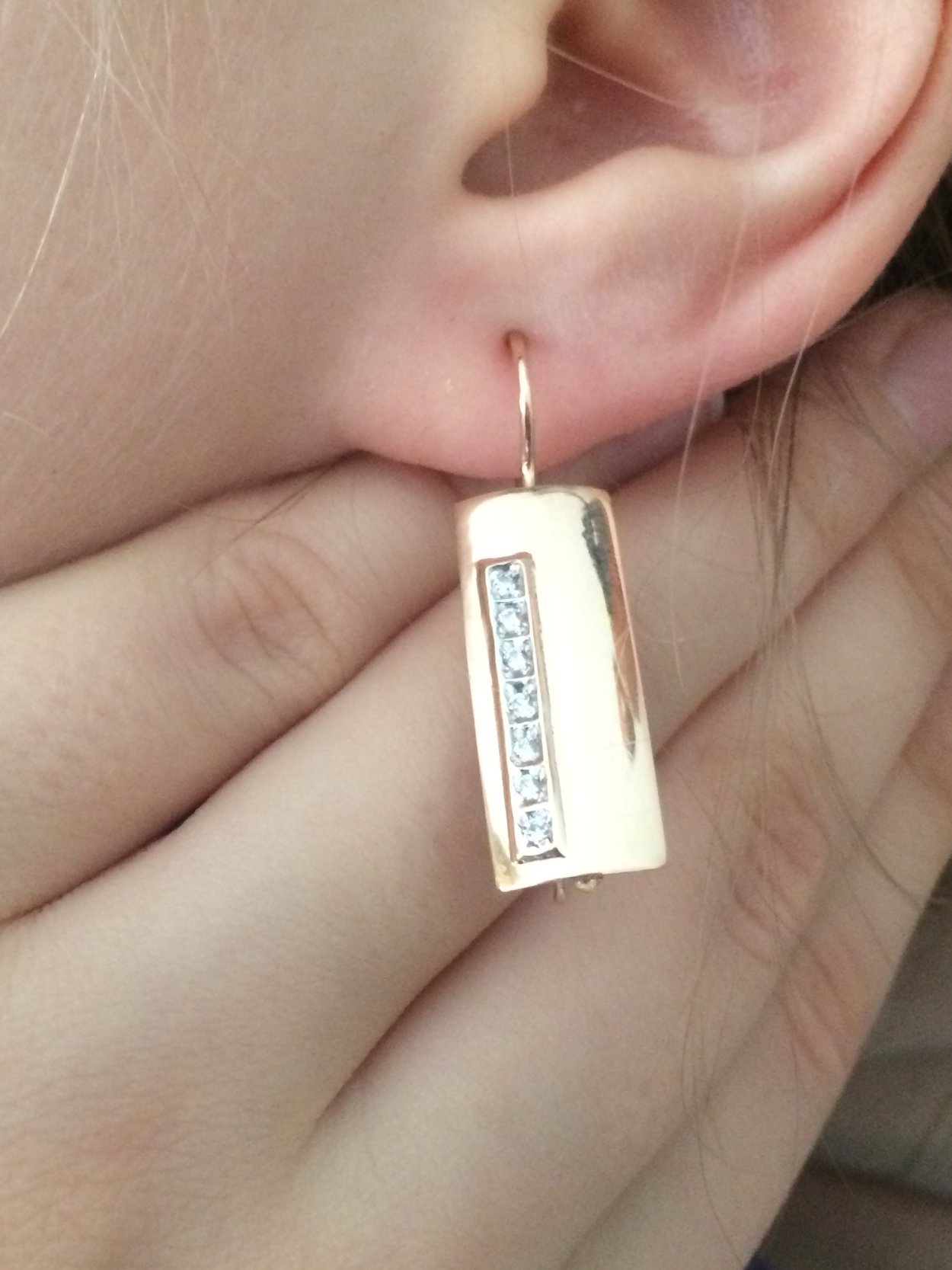 Серьги пластины