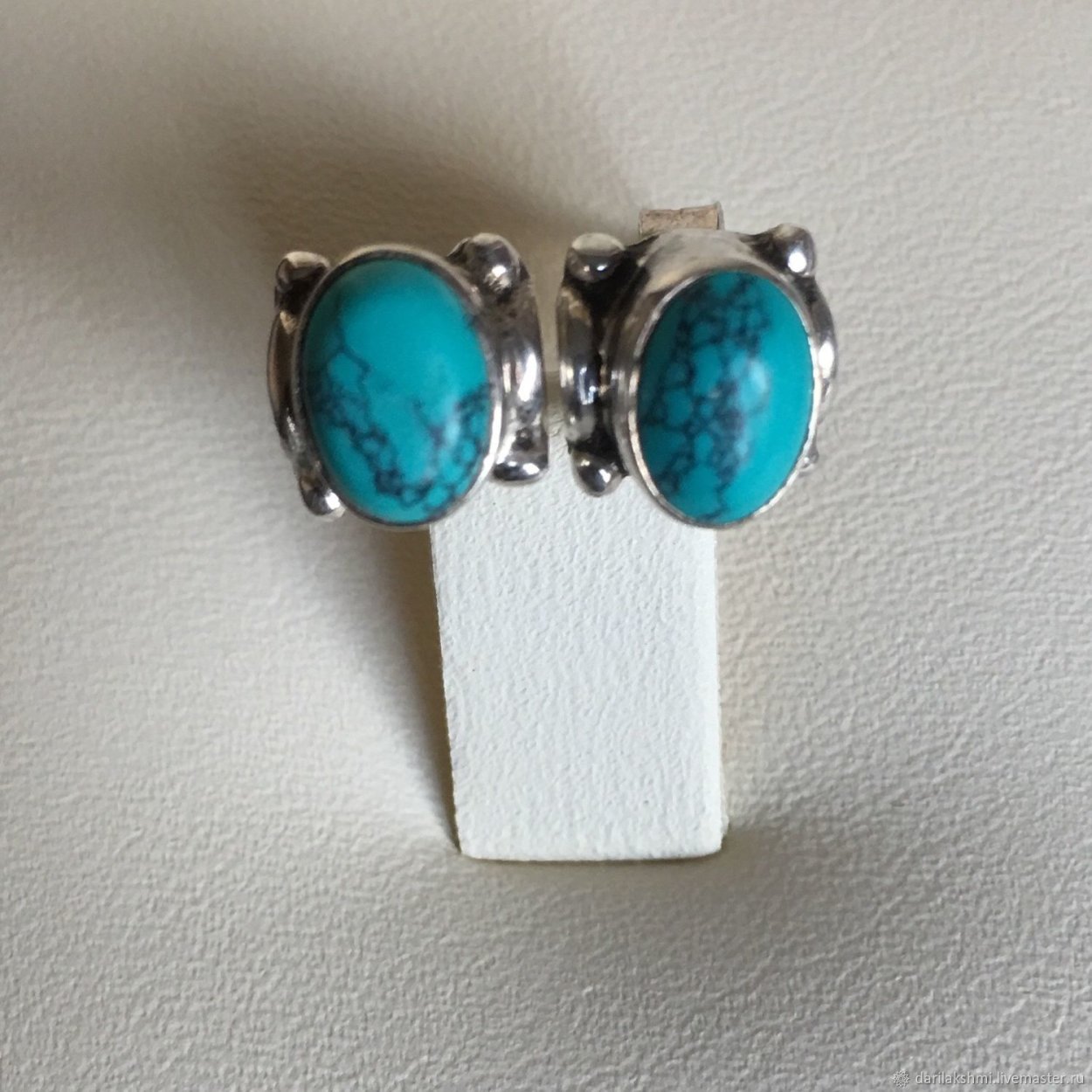 Ниагара Jewelry пусеты с бирюзой
