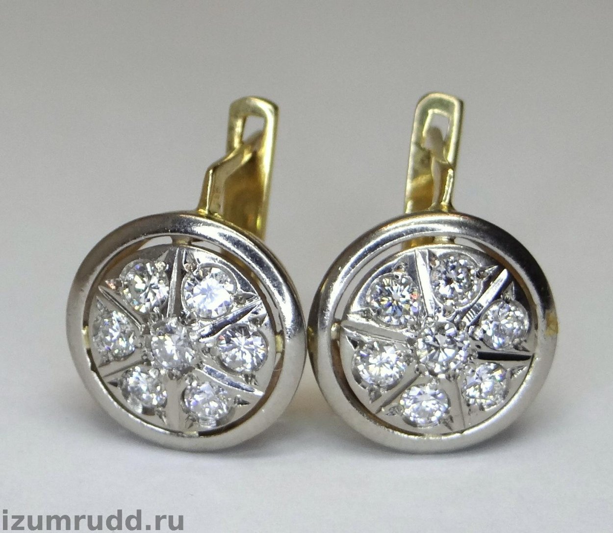 Ленинград золотые серьги 750 пробы visyachie