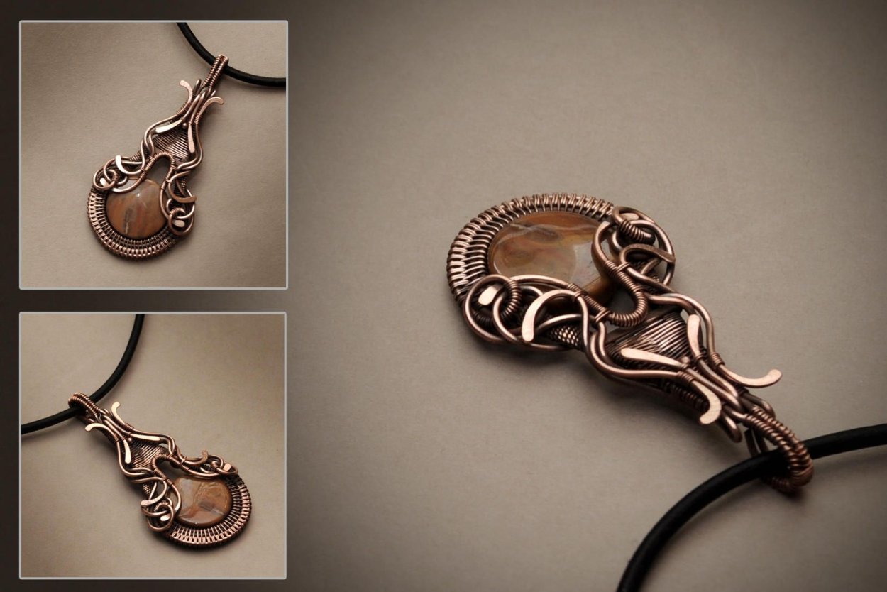 Браслет на запястье Weave Cuff Bracelet wirewrap шаблон