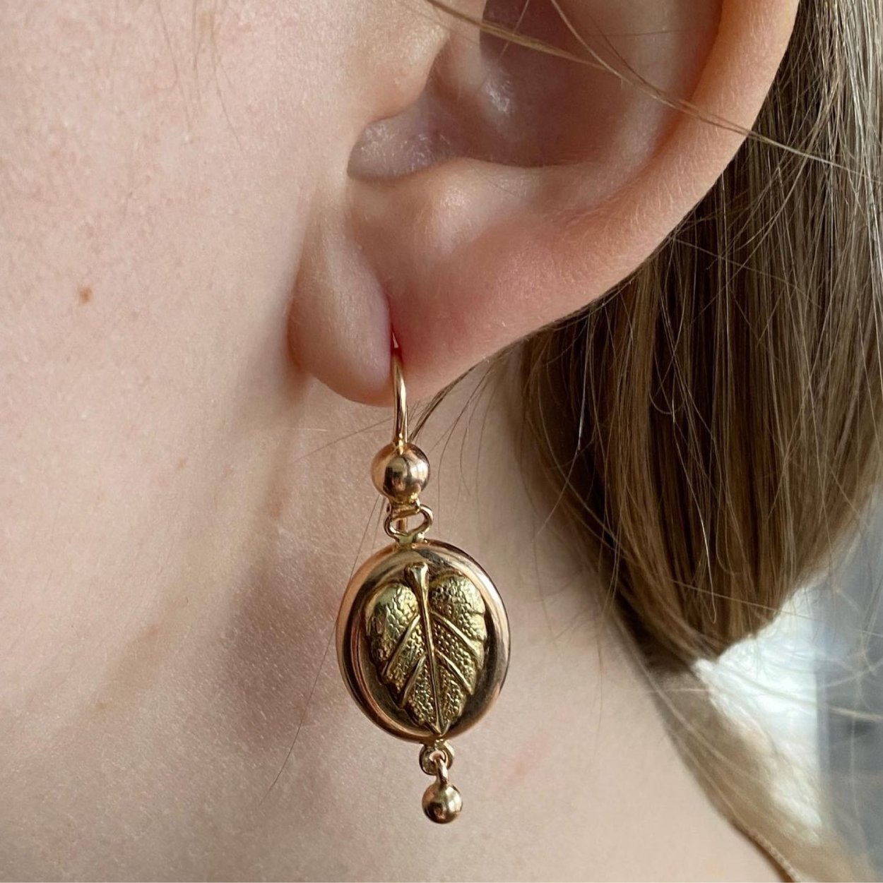 Серьги самовары золотые СССР 585 Рю