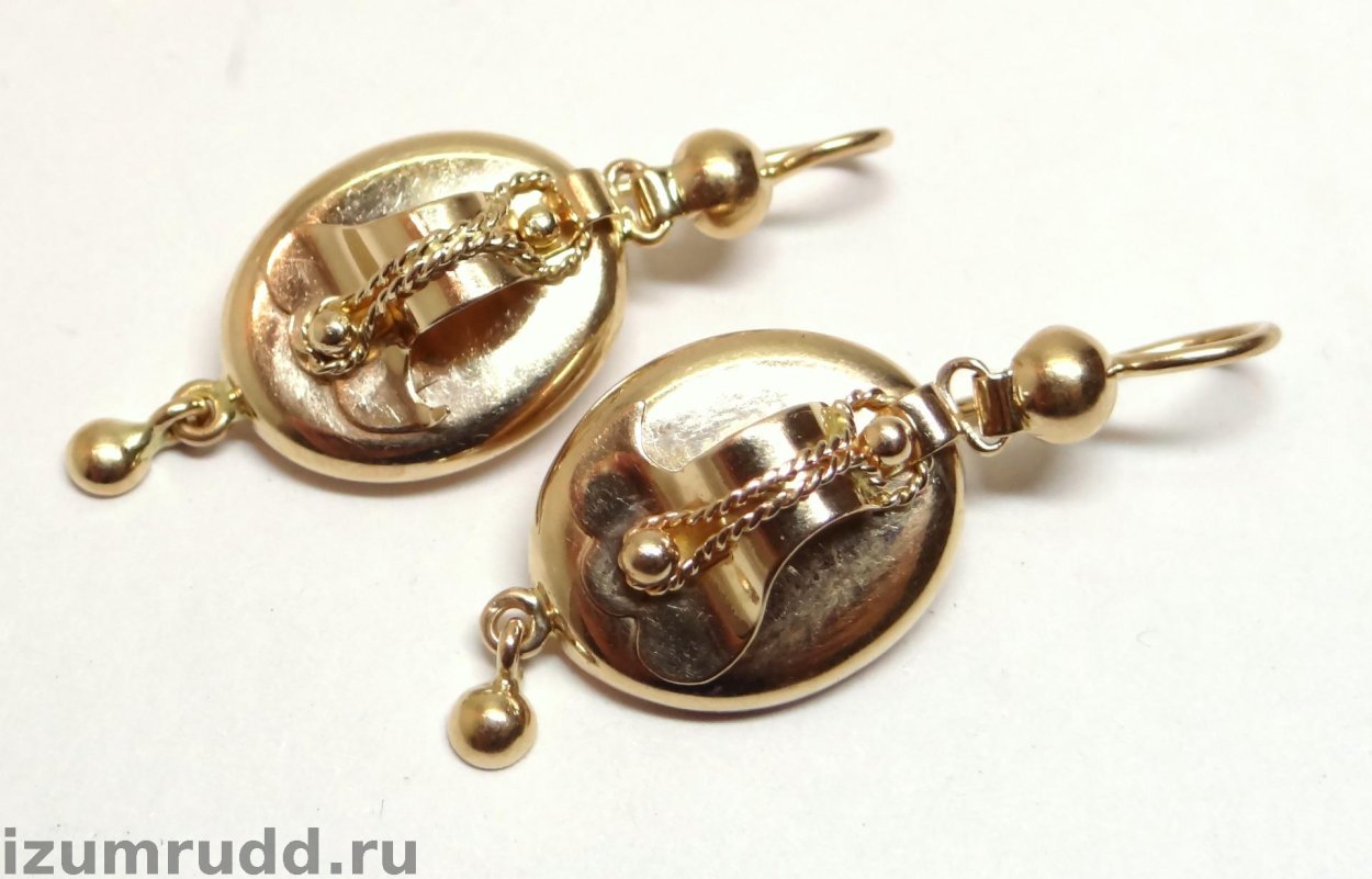 Серьги самовар золота 585