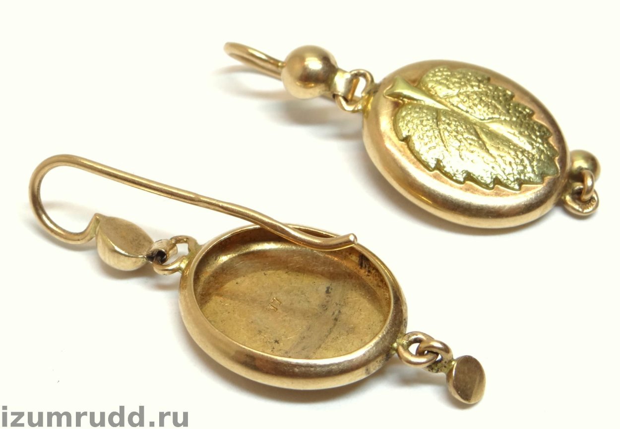 Золотые сережки самоварчики