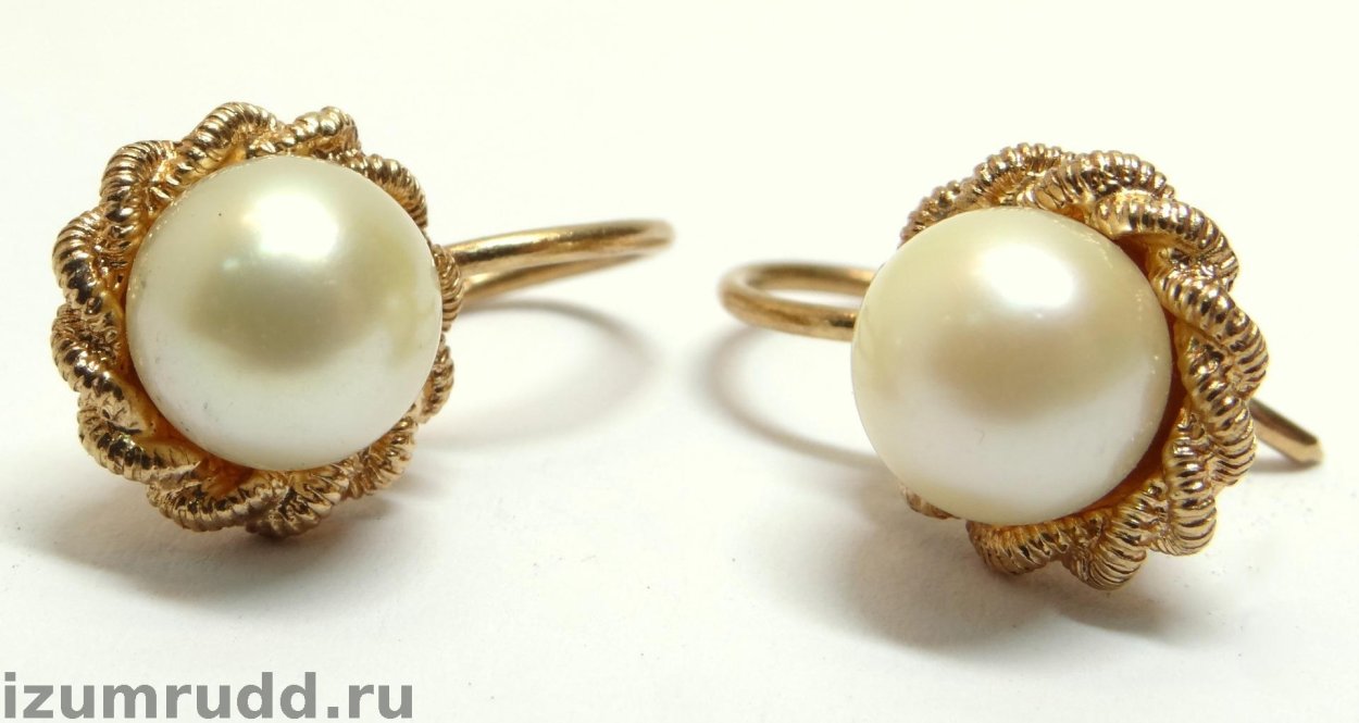 Серебряные серьги с барочным жемчугом