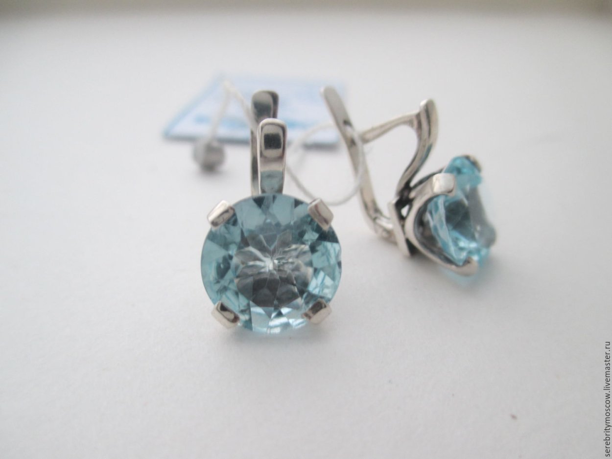 Серьги, золото, топаз, с1341473