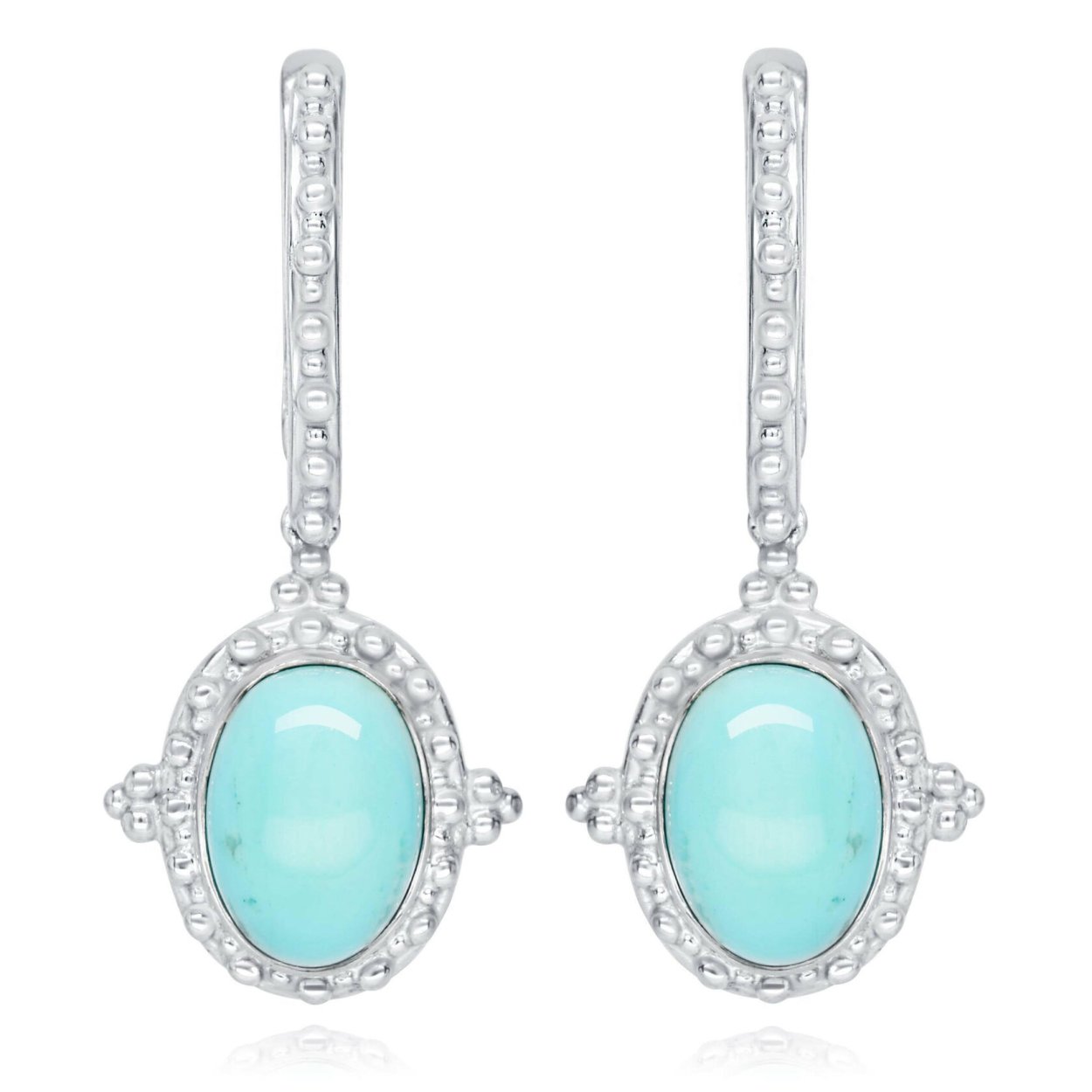 Milana Silver серьги из серебра с бирюзой