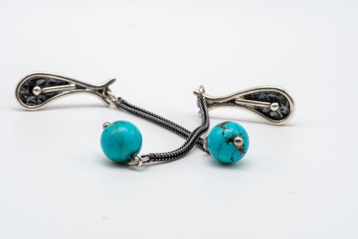 Серьги 90608 пусеты Aquamarine