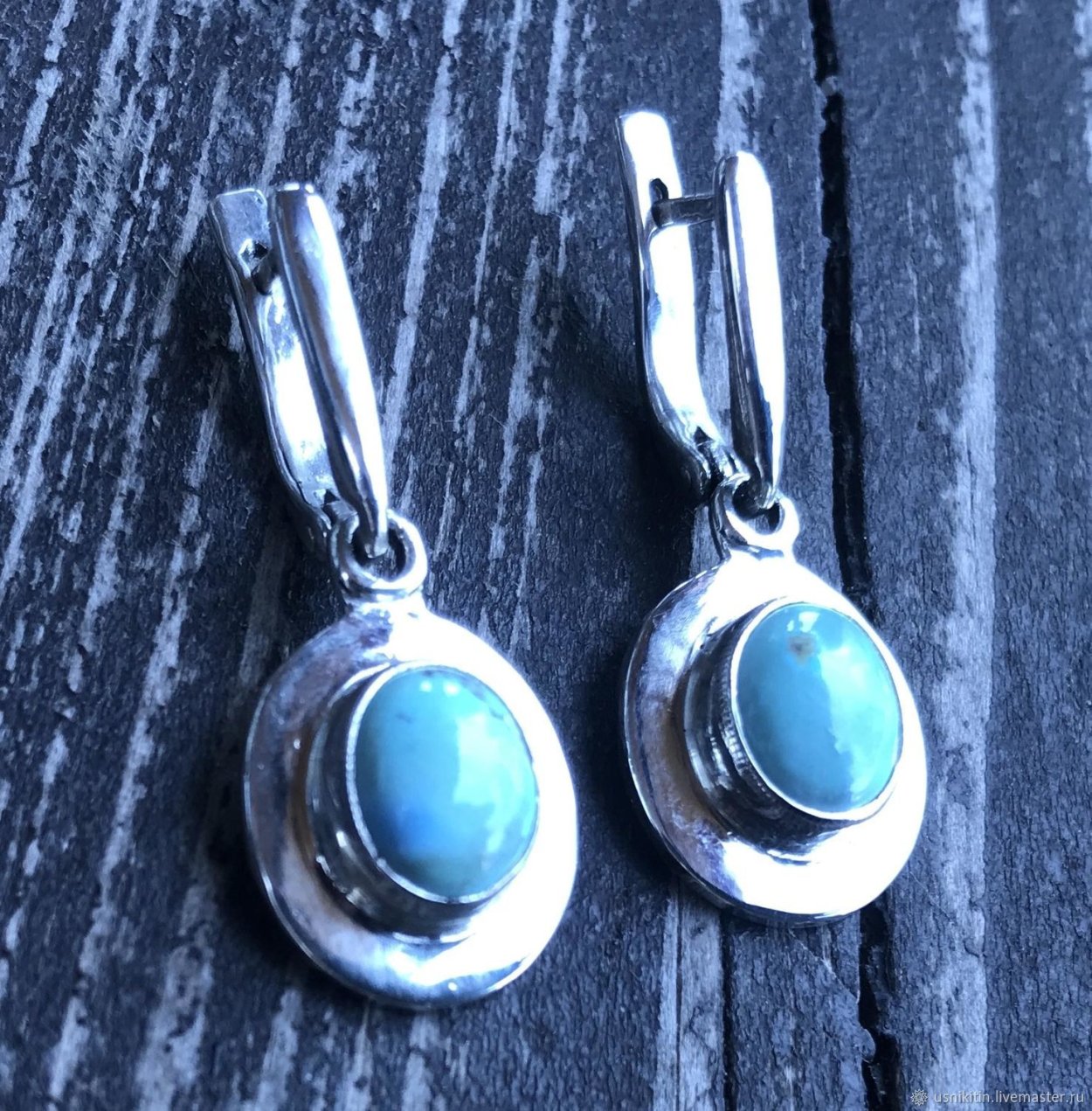 Серьги женские из серебра BALEX Jewellery 2454930114, бирюза/бирюза