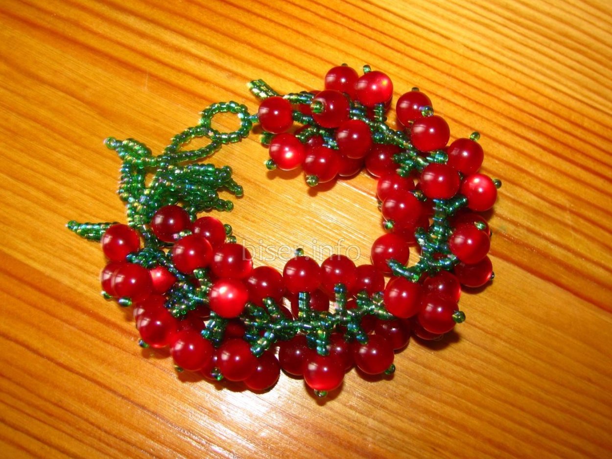 Серьги Вишенки из бисера