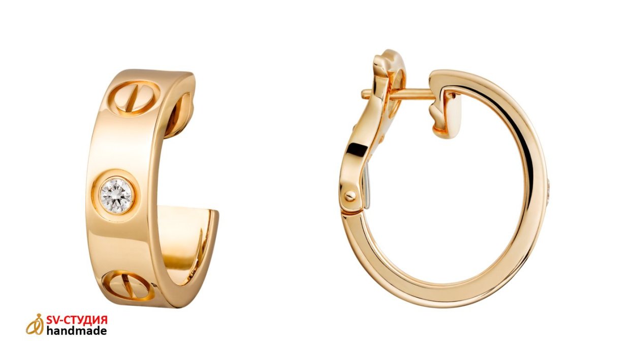 Cartier Love серьги b8022500