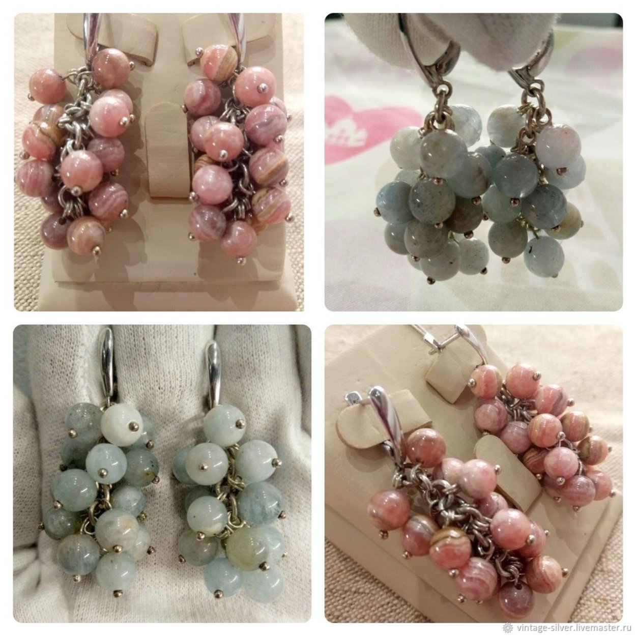 Серьги с аметистом