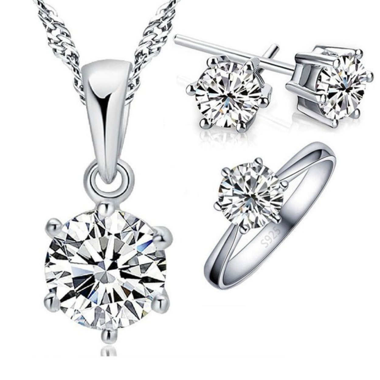 Cubic Zirconia Silver бижутерия
