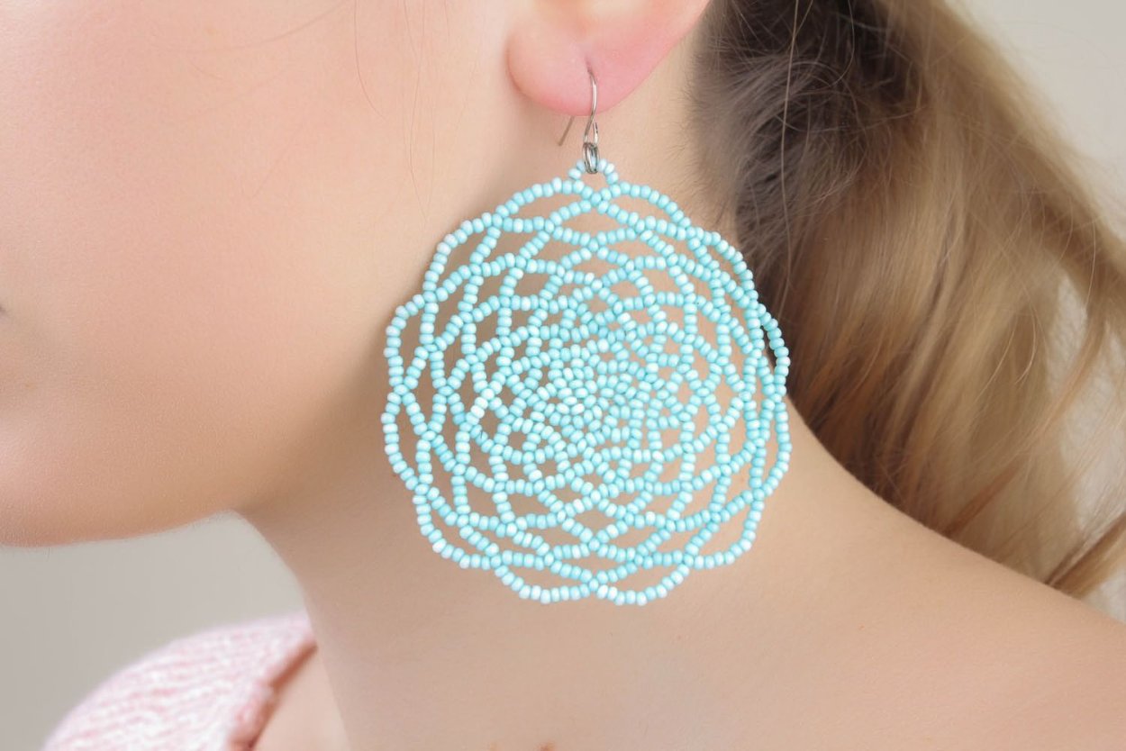 Серьги из бисера МК