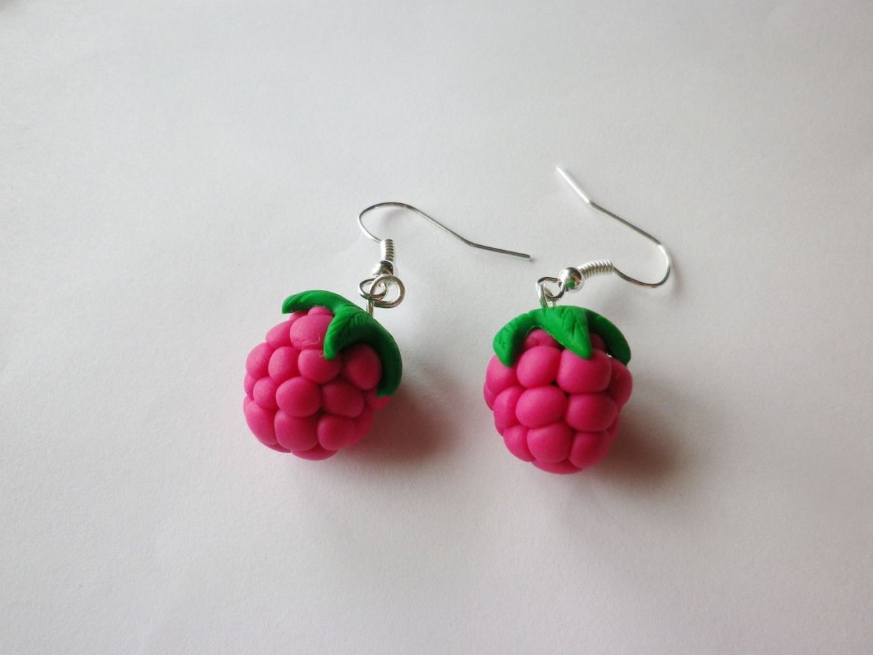 Серёжки из лёгкого пластилина