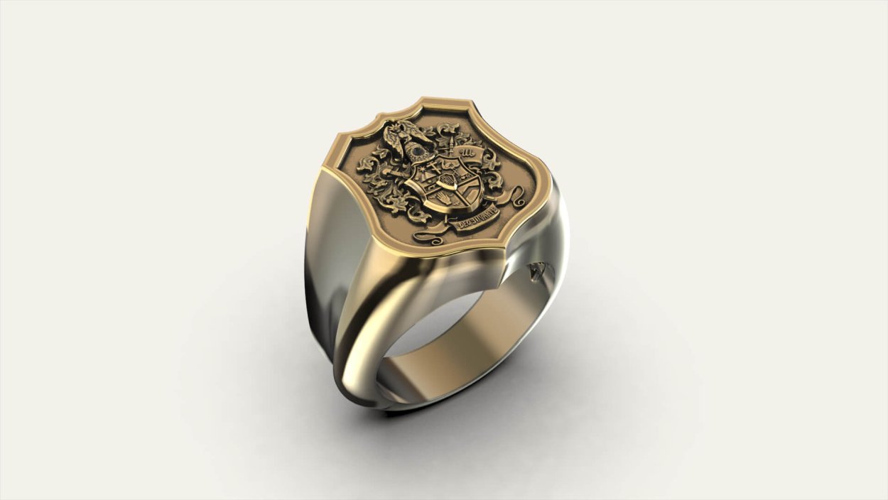 Серебряная печатка с черным камнем