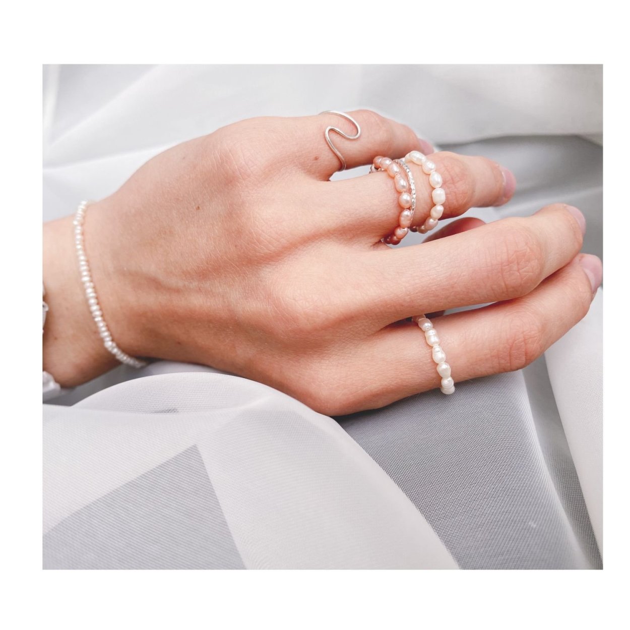 Кольцо Pearl Opaline 16.5 мм