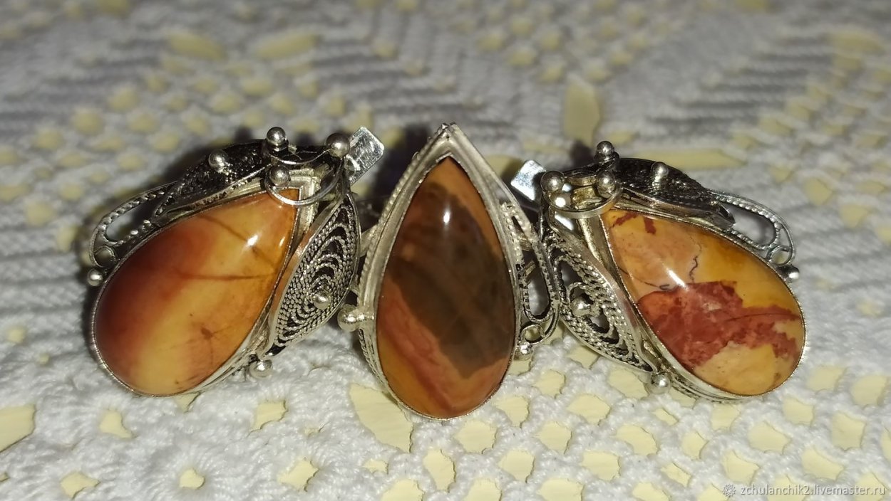 Серьги из яшмы, артикул sjp121