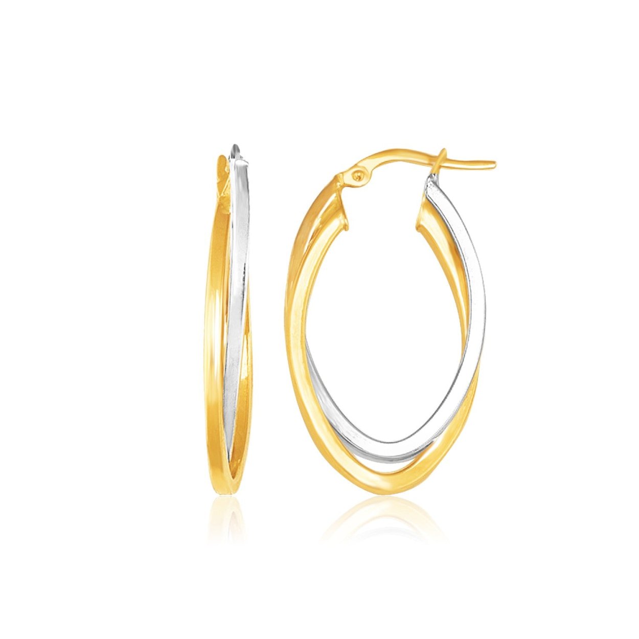 Macy’s 14k Gold Topaz Briolette Oval Hoop Earrings