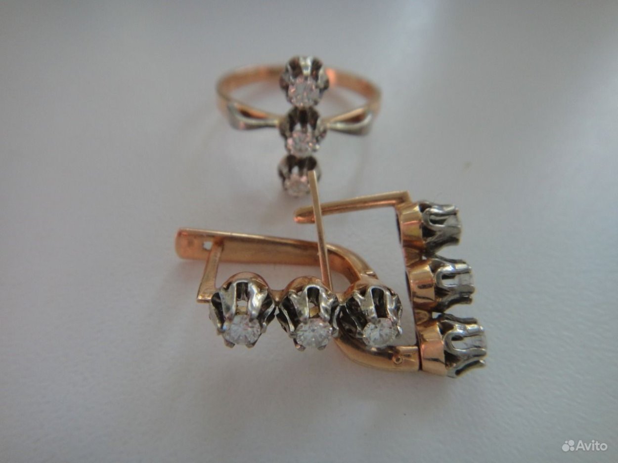 Серьги-светофоры 750 пробы