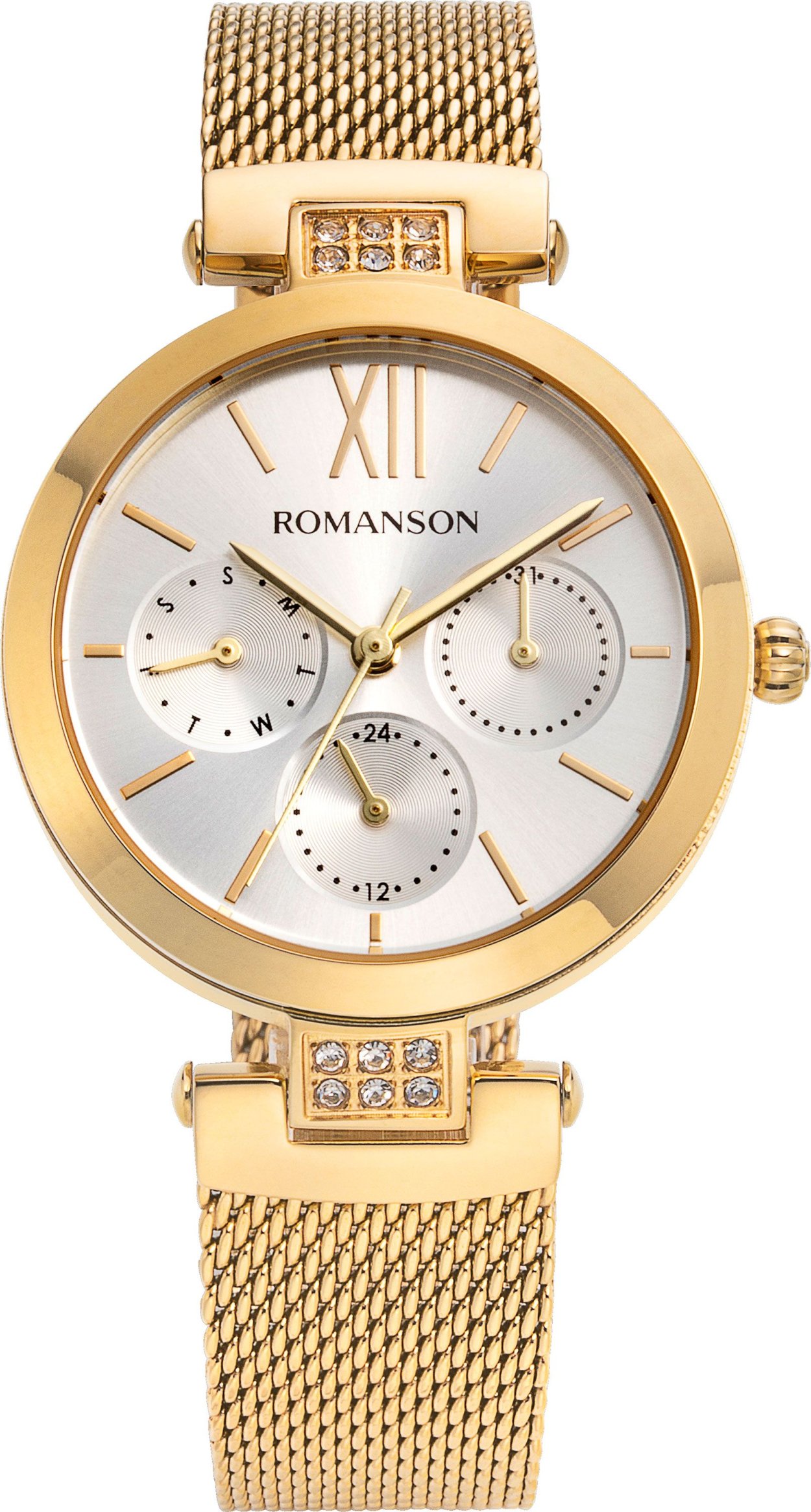 Часы Romanson Quartz Swiss MGP 23k Gold Plated