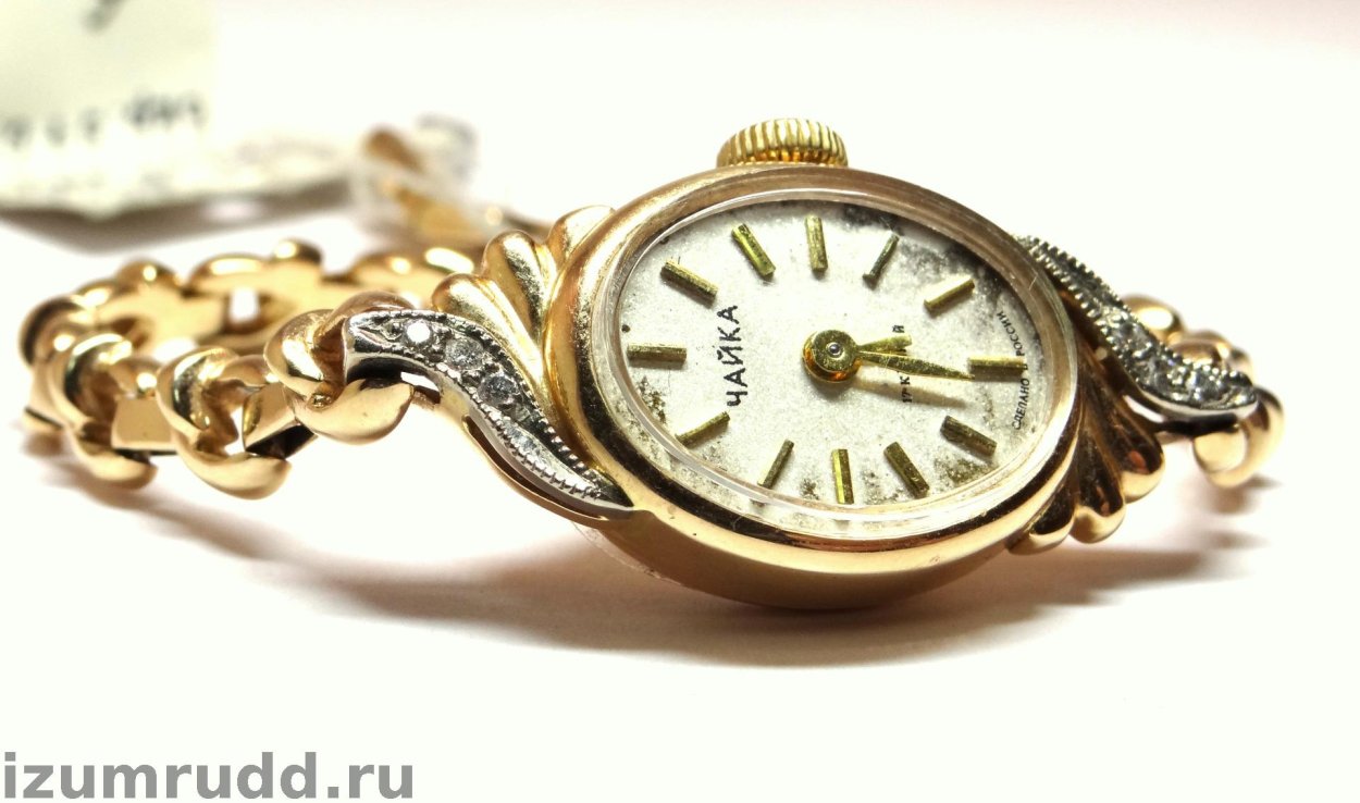 Золотые часы Чайка 583 проба