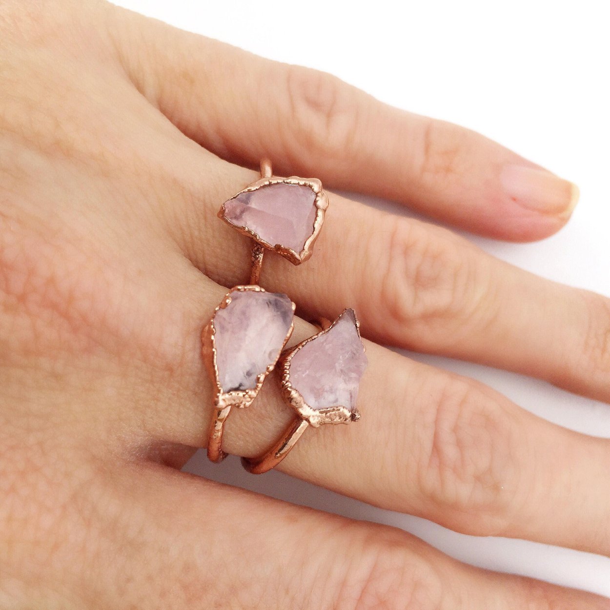 Серьги с розовым кварцем серебро