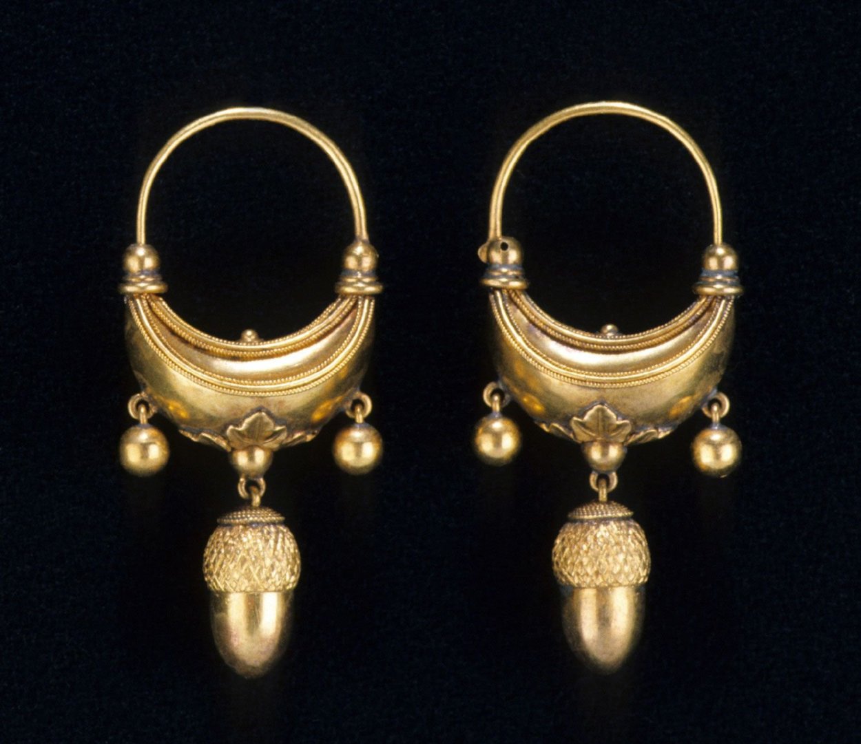 Серьги старинные золото