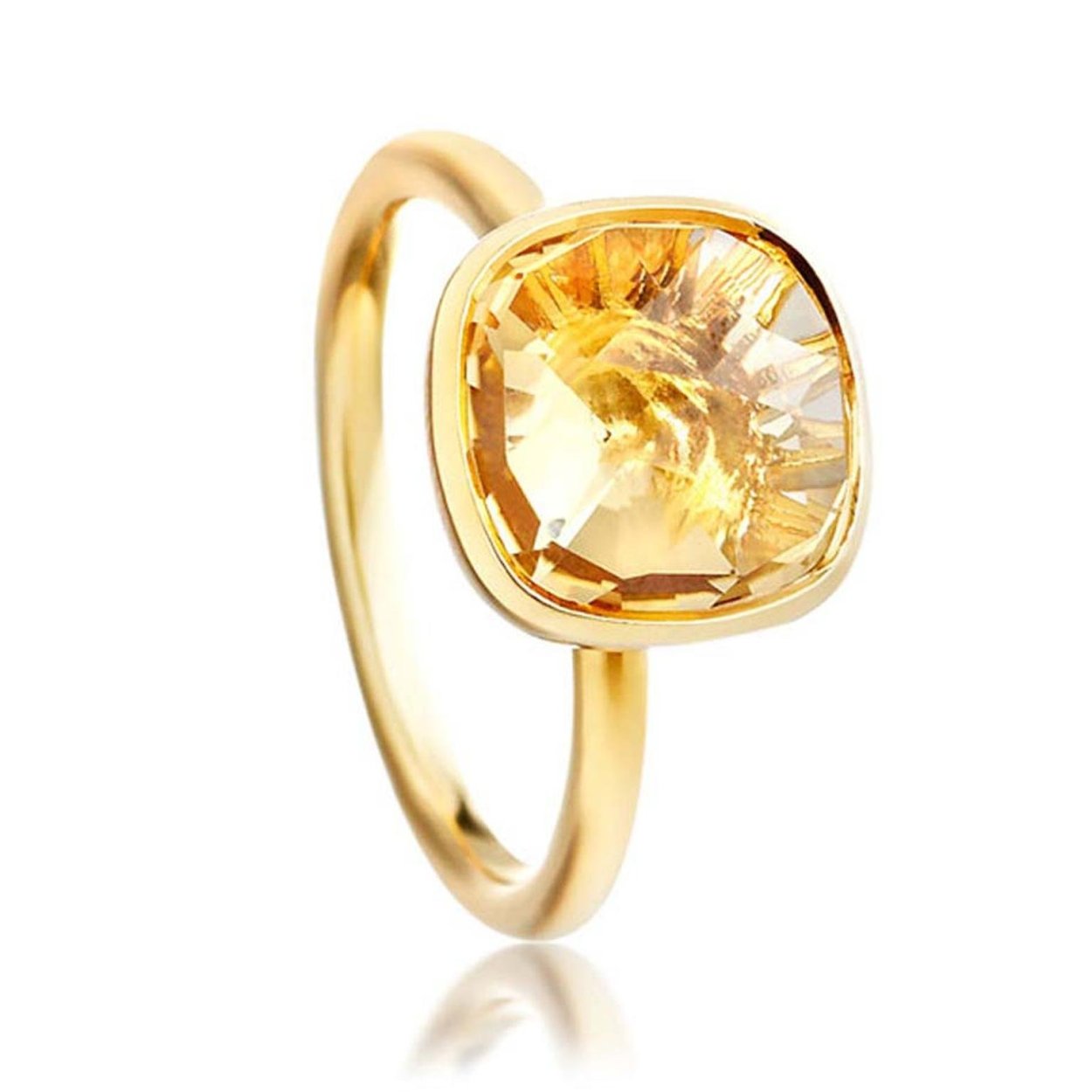 Золотое кольцо с топазами SOKOLOV Swarovski