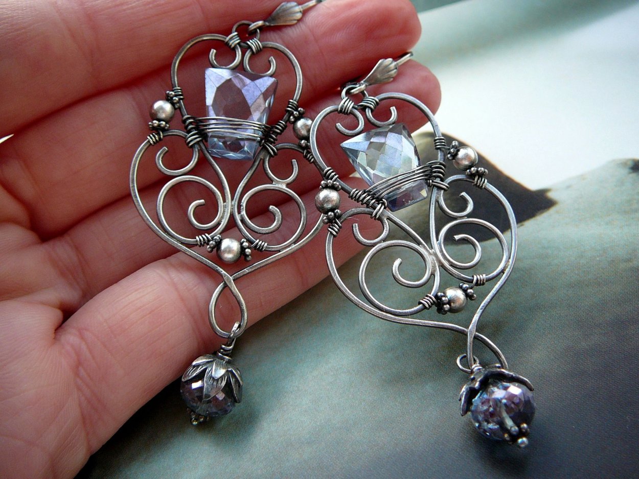 Серьги из меди медные