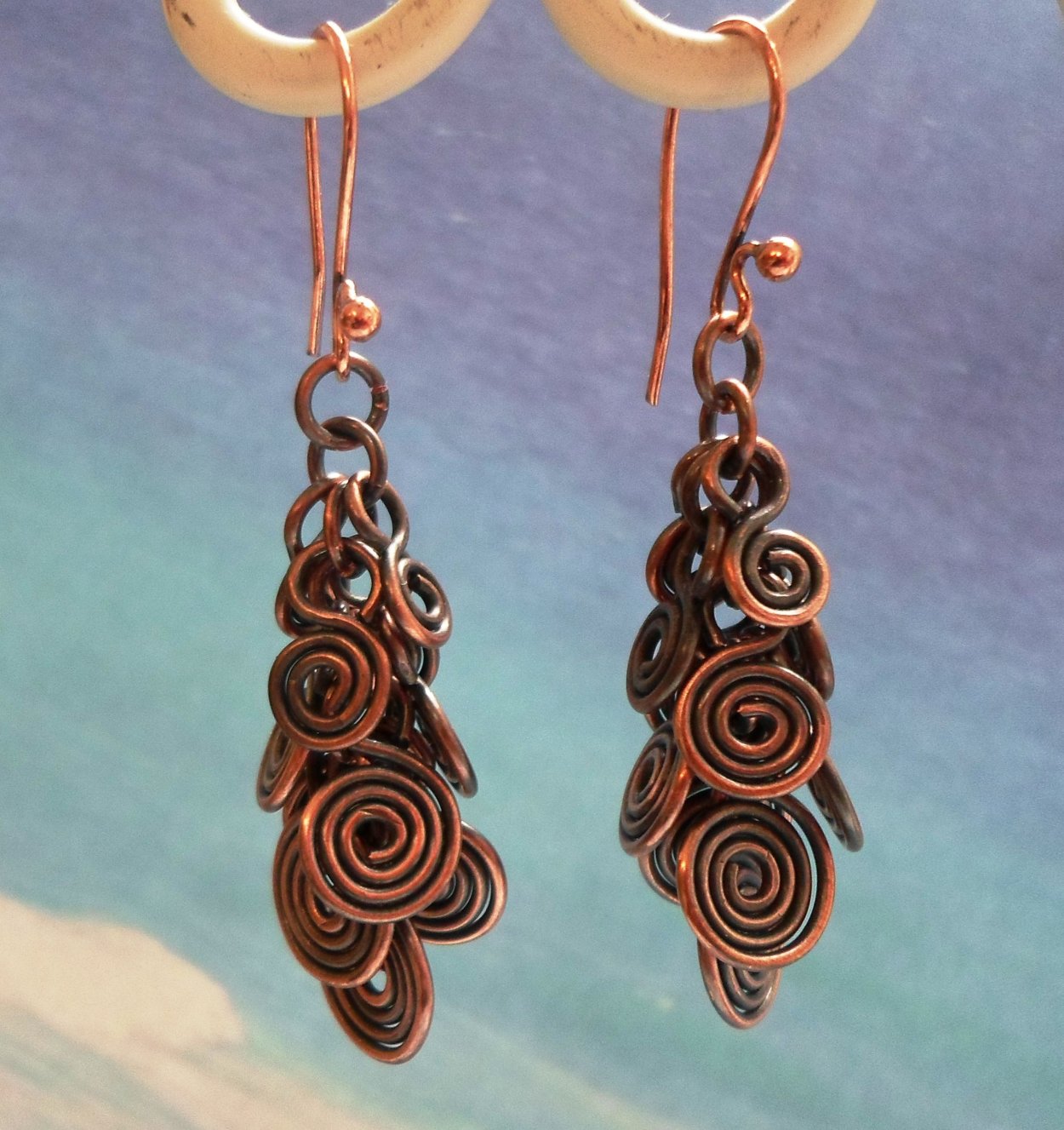 Wire Wrap серьги Минимализм