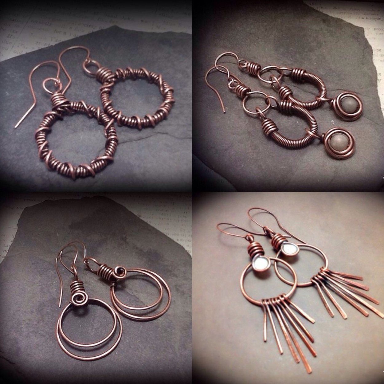 Серьги из проволоки
