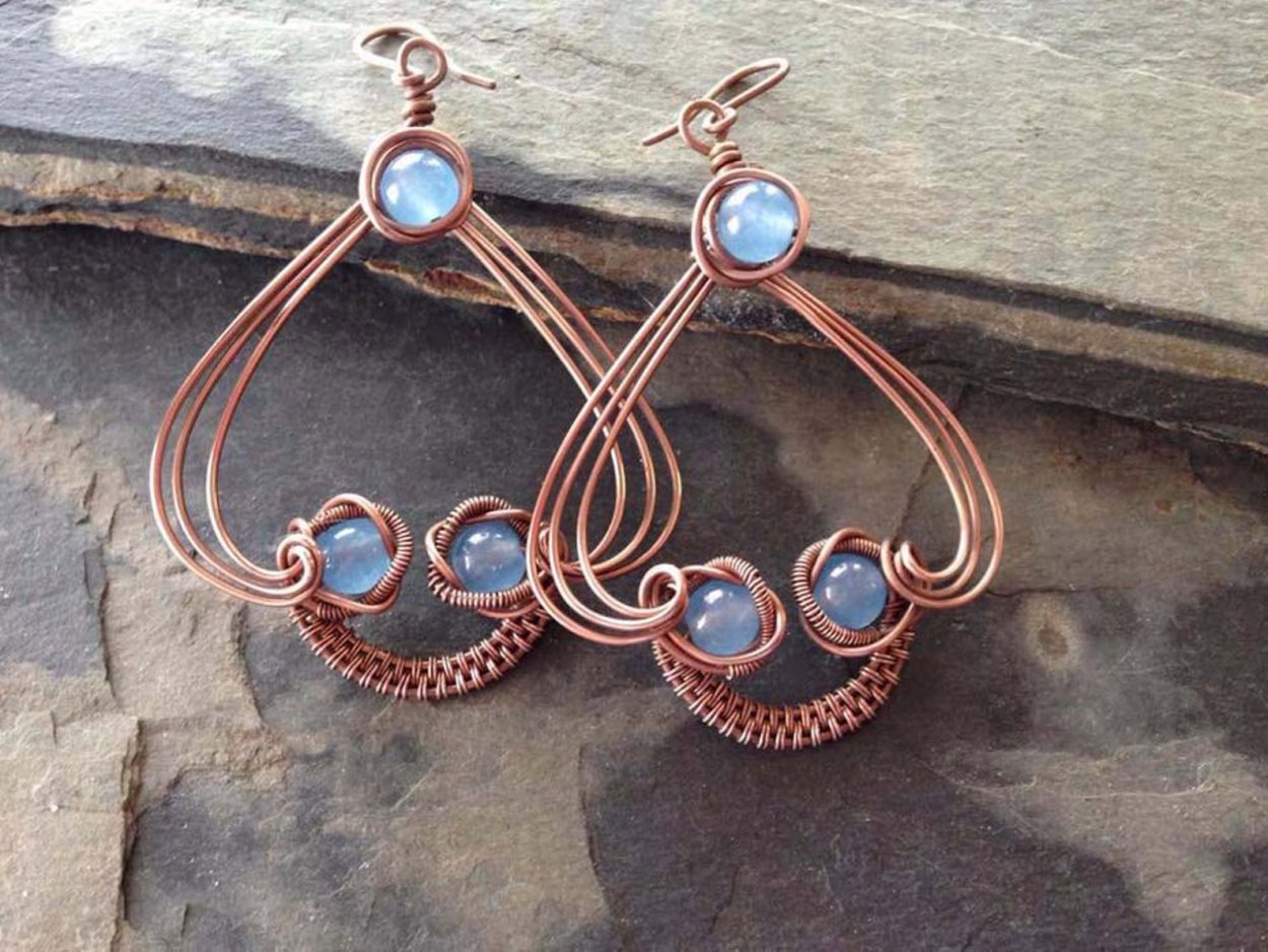 Серьги из проволоки