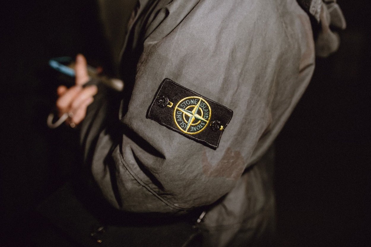 Zip худи Stone Island Pink