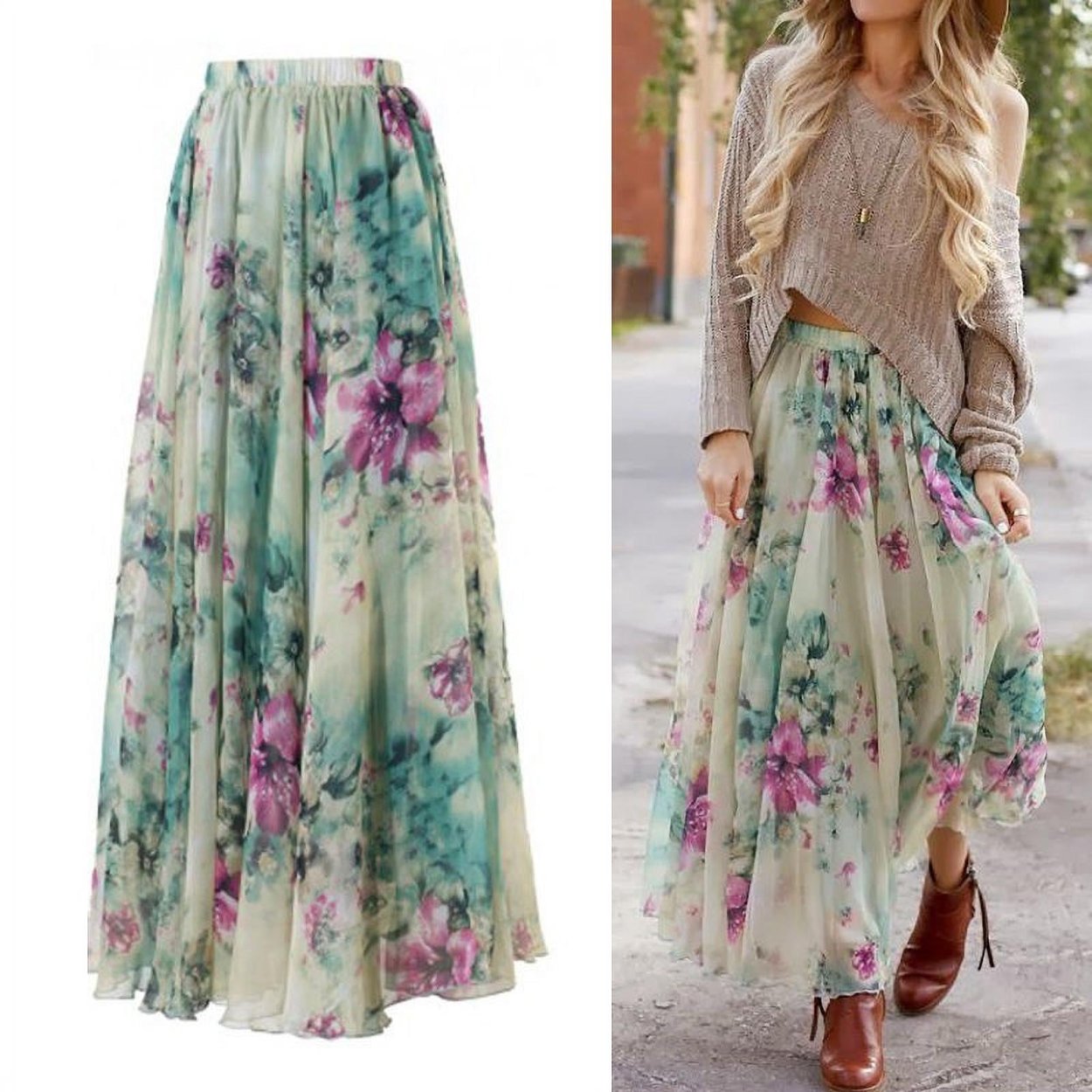Женские юбка Boho Maxi SKIRTSSUMMER Beach