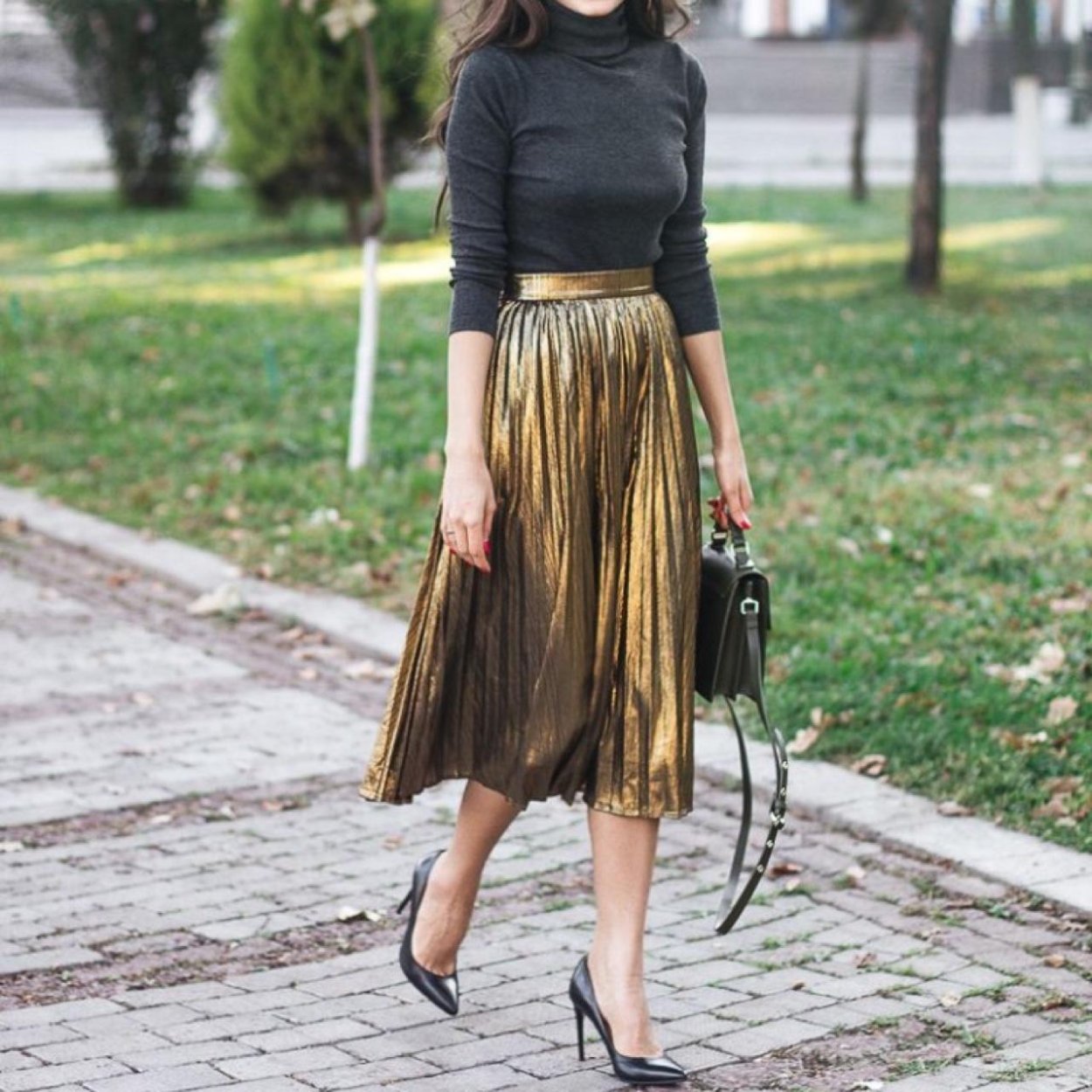 Gray skirt School