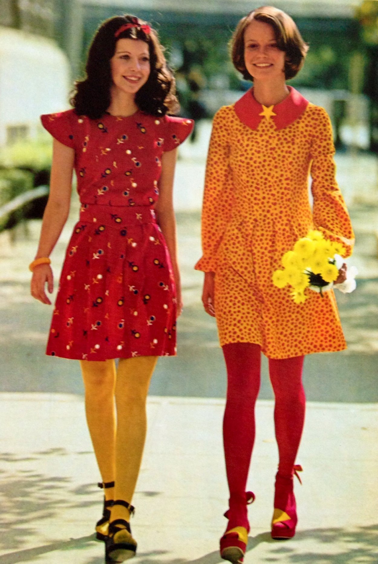 Мода 1970 кримплен